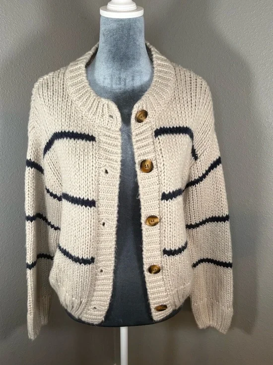VICI Clement Striped Button-Up Knit Cardigan Sweater Size XS - Picture 5 of 13